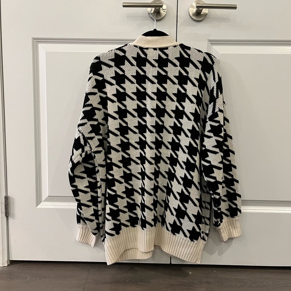 NWT HYFVE Houndstooth Chunky Cardigan - Picture 5 of 8